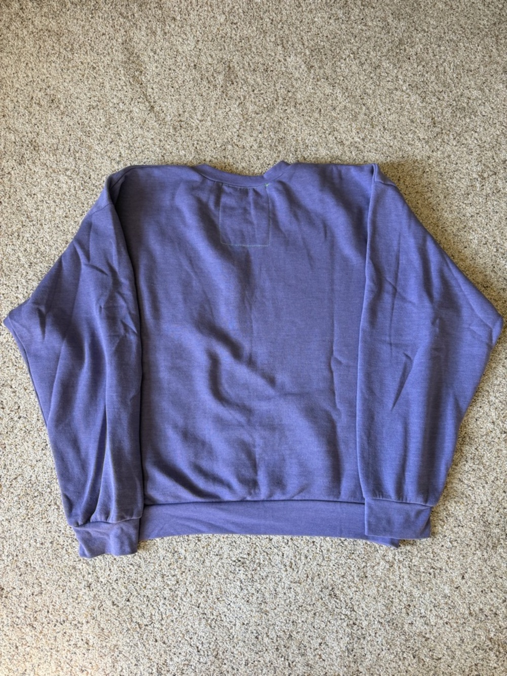 Aviator Nation Lavender Crewneck with Blue & Warm Stripe Logo - Picture 3 of 3